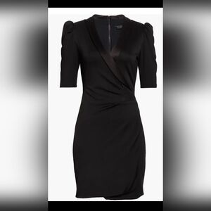 Alice + Olivia - Remi Plunging V Neck Dress in Black